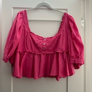 Free People XL Pink Top